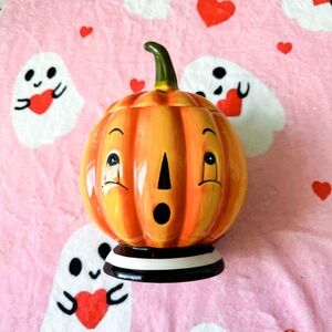 new johanna parker jack o lantern pumpkin cannister cookie jar halloween